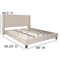 Flash Furniture King Size Beige Fabric Platform Bed & Mattress HG-BM10-36-GG - alternate 6